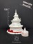 Beyaz cam ağaç formunda tealight mumluk, dekoratif ve şık ev aksesuarı 2