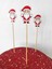 15 cm kırmızı Noel Baba kürdanı, 30 adet, dekoratif, pasta ve kokteyl süsleme 4