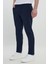 Erkek Lacivert Slim Fit İtalyan Kesim Yan Cepli Esnek Casual Pantolon 5