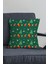 Yılbaşı temalı çift taraflı kadife kırlent kılıfı 43x43cm yeşil renk 1