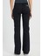 Flare Fit Normal Bel Geniş Paça Siyah Esnek Jean Denim Pantolon 4