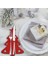 Çam Ağacı Model Yılbaşı Yeni Yıl Noel Eğlenceli Çatal Kaşık Bıçak Kılıfı 4 Adet 1
