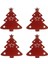 Çam Ağacı Model Yılbaşı Yeni Yıl Noel Eğlenceli Çatal Kaşık Bıçak Kılıfı 4 Adet 4