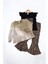 Deri Ceketli Summer Leopar Pantolon 3 Lü Kız Çocuk Takım - Camel 1