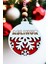 Kişiselleştirilebilir Isim Yazılabilir Kar Tanesi Desenli Kırmızı Beyaz Yılbaşı Ağaç Süsü, Noel Süs 1