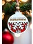 Kişiselleştirilebilir Isim Yazılabilir Kar Tanesi Desenli Kırmızı Beyaz Yılbaşı Ağaç Süsü, Noel Süs 5