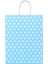 32*41*12 Mavi Puantiyeli Saplı Kağıt Çanta 24 Adet 2