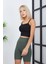 Ef Dk Crop Atlet - Askılı- Lastikli Bel-Göbek Detaylı -Fitilli Kumaş - Bluz 1