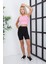 Ef Dk Crop- Atlet -Pembe-Fitilli Kaşkors-Göbek Detaylı - Bluz 3
