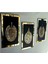 3'lü Dini Tablo Seti 60x42 cm Siyah MDF ve Gold Pleksi Detaylar Renk: Altın 2