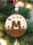 Iskandinav Tarzı M Harfi Yılbaşı Ağaç Süsü Kişiye Özel Minimalist Noel Baba Desenli Çam Ağacı Süsü 1