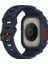 Watch Ultra 49MM Uyumlu 2in1 Tpu Kasa Koruyuculu Silikon Kordon Skinarma Mecha Lacivert 2