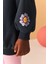 Siyah Happy Sloganlı Desenli Sweatshirt Tayt Alt-Üst Takım Kız Çocuk 4