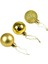 Yılbaşı Ağacı Süsü 4 cm Gold Renkli 6'lı Set, Şık ve Parlak Dekorasyon Aksesuarı 3