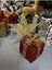 Yılbaşı Simli Kırmızı Hediye Paketi 18 cm Ağaç Noel Yeniyıl Dekor Fiyonklu 2