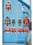 Yılbaşı Sticker Tren Evler Süsleme Yeni Yıl Çocuk Bebek Odası Sticker Seti 3
