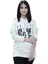 Baskılı Kapüşonlu Sweatshirt (Beyaz) 1