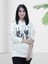 Baskılı Kapüşonlu Sweatshirt (Beyaz) 2