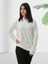 Düz Kapüşonlu Sweatshirt (Beyaz) 5