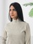 Boğazlı Düz Sweatshirt (Krem) 3