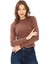 Likralı Pamuk Tişört-Slim Fit 4'lü Satış-Krem-Açık Kahve-Turuncu-Füme 4
