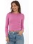 Likralı Pamuk Tişört-Slim Fit -Koyu Pembe 3