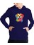 Kadın Tişört Hoodie 3 Iplik Nakış Kalın Pamuklu Kapüşonlu 1