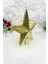 Yılbaşı Çam Ağacı Tepeliği Gold Renk Parlak 15X15 cm Altın Sarısı Yeni Yıl Sert Yıldız Tepelik 4
