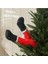40CM Noel Baba Ayakları Pilli Hareket Eden Çam Ağacına Monte Yılbaşı Süsü (Treeside Kickers Santa) 2