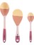 Pembe Renk Tonlu 3lü Silikon Kaşık Seti 1