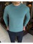 Italyan Stil Slim Fit Erkek Bisiklet Yaka Triko Kazak Saks T13137 1