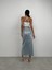 Varak Baskılı Yırtmaçlı Maxi Denim 36 2