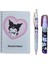 Kuromi 50 Yaprak A6 Not Defteri + 07 Uçlu Versatil Kalem + Yumurtlayan Roket Silgi ( 3 lü Set ) Kromi 1