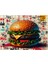 Ahşap Mdf Puzzle Yapboz Büyük Burger Tasarımı 120 Parça 25*35 cm 1