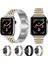Apple Watch 38/40/41MM Uyumlu Çift Renkli Paslanmaz Çelik Metal Kordon Kayış 2