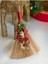 Yeni Yıl Yılbaşı Özel Tasarım Lüks Çam Ağacı Duvar Dekorasyon Süpürge Süs Noel Baba 30 cm 1