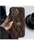 Apple iPhone 16 Pro Uyumlu Kılıf Zebana Camellia Deri Kılıf Kahverengi 1
