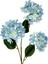 Yapay Çiçek Ortanca 3 Toplu Mavi Tek Dal Tomurcuklu 75 x 25 cm Kumaş Çiçek Uzun Dal 1