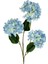 Yapay Çiçek Ortanca 3 Toplu Mavi Tek Dal Tomurcuklu 75 x 25 cm Kumaş Çiçek Uzun Dal 4