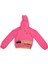 Kız Çocuk Awesome Yazı Desenli Crop Model Kapüşonlu Fosfor Pembe Renk Sweatshirt 1
