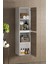 Yıldız 35*130 cm Beyaz-Atlantik Çam Mdf Asma Banyo Boy Dolabı 3