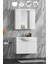 Yıldız 75 cm Beyaz Mdf Seramik Lavabolu Asma Banyo Dolabı Takımı 1