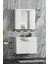Yıldız 75 cm Beyaz Mdf Seramik Lavabolu Asma Banyo Dolabı Takımı 4