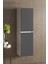 Yıldız 35*130 cm Beyaz-Antrasit Gri Mat Mdf Asma Banyo Boy Dolabı 2