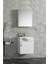 Yıldız Asma 45 cm Beyaz Mdf Seramik Lavabolu Asma Banyo Dolabı Takımı 3