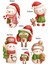 Yılbaşı Süsleme Suluboya Kardan Adam Noel Desenli Dekoratif Cam Duvar Sticker 2