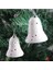 Yılbaşı Ağacı Süsü 6'lı Köpük Çan Süs 5 cm Noel Süsü Beyaz Çam Ağacı Süsü 2