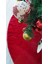Peluş Yılbaşı Ağacı Örtüsü Yılbaşı Çam Ağacı Örtüsü Kırmızı 150 cm Çaplı 1