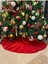 Peluş Yılbaşı Ağacı Örtüsü Yılbaşı Çam Ağacı Örtüsü Kırmızı 150 cm Çaplı 3