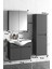 Yıldız 55+35 cm Antrasit Gri Mat Mdf Seramik Lavabolu Sepetli Asma Banyo Dolabı Takımı 5